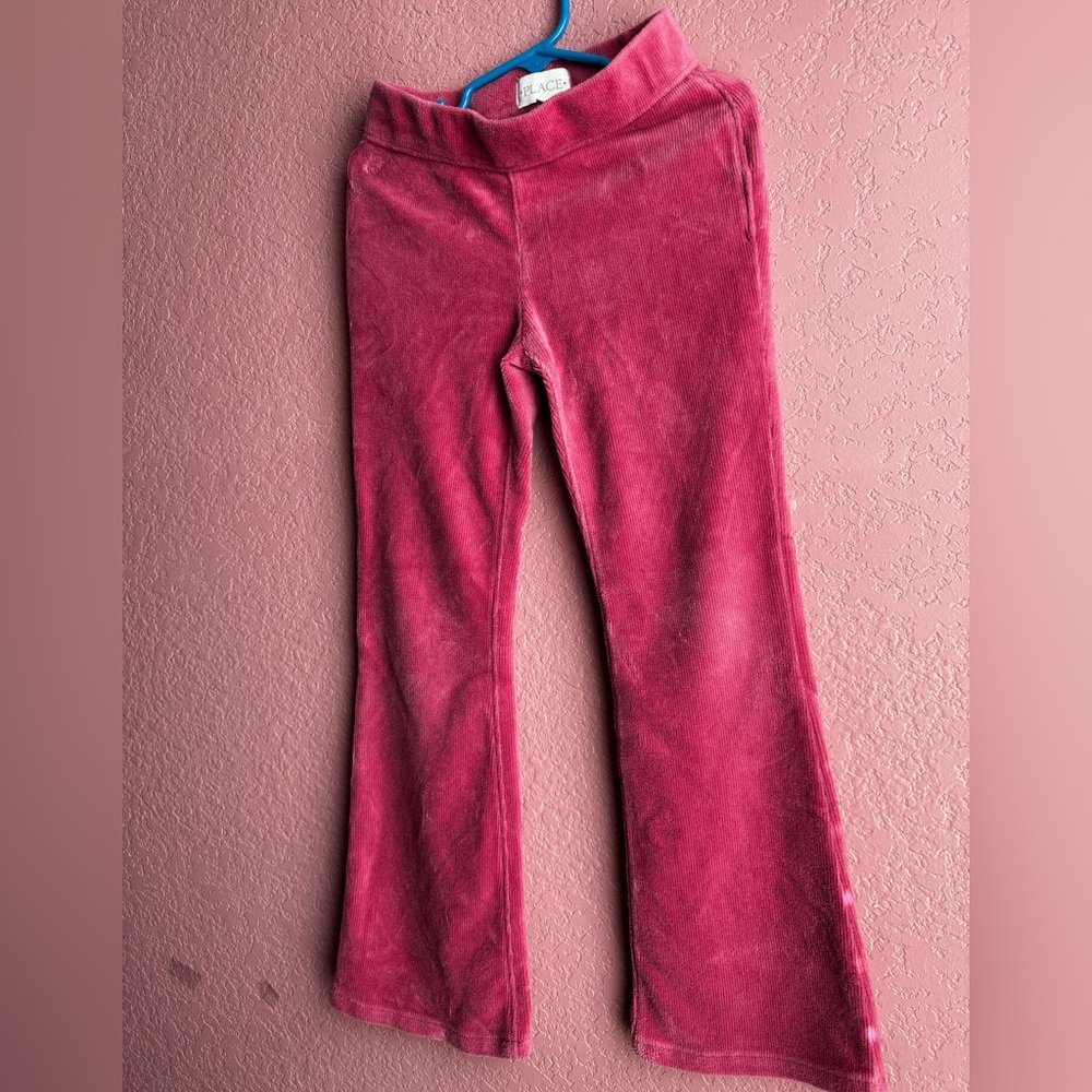Place Kids Fuchsia Velvet Leggings